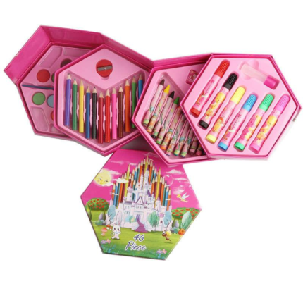 46 Pcs Coloring Set – Kids Drawing & Art Supplies Kit for Creative Fun
