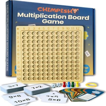 12x12 Wooden Multiplication Board Game – Montessori Math Learning Toy for Kids