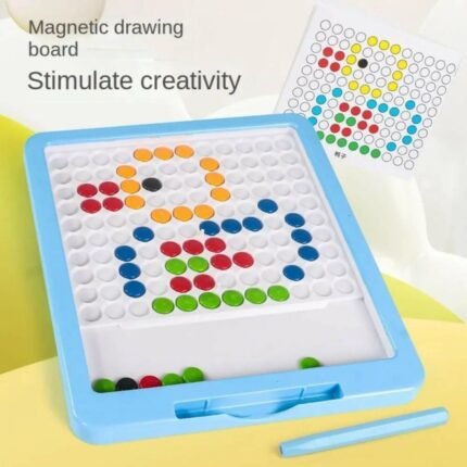 Magnetic Drawing Board with Colorful Beads for Kids & Toddlers – Educational Writing & Sensory Learning Toy