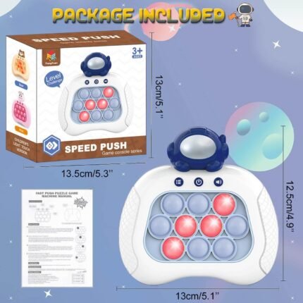 Fast Push Bubble Game Toy – Electronic Pop It Game for Kids with Lights & Sound | Quick Reflex Fun