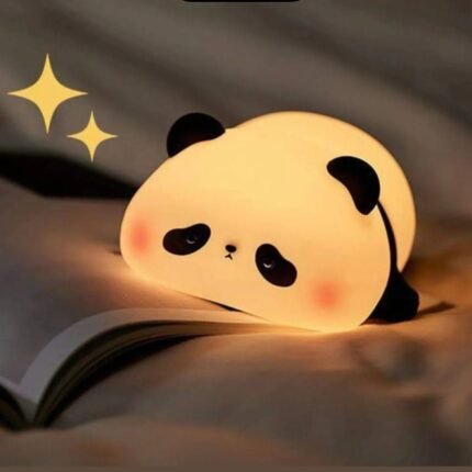 Cute Silicone LED Plush Night Lamp – USB Rechargeable Touch Control Bedside Light for Kids